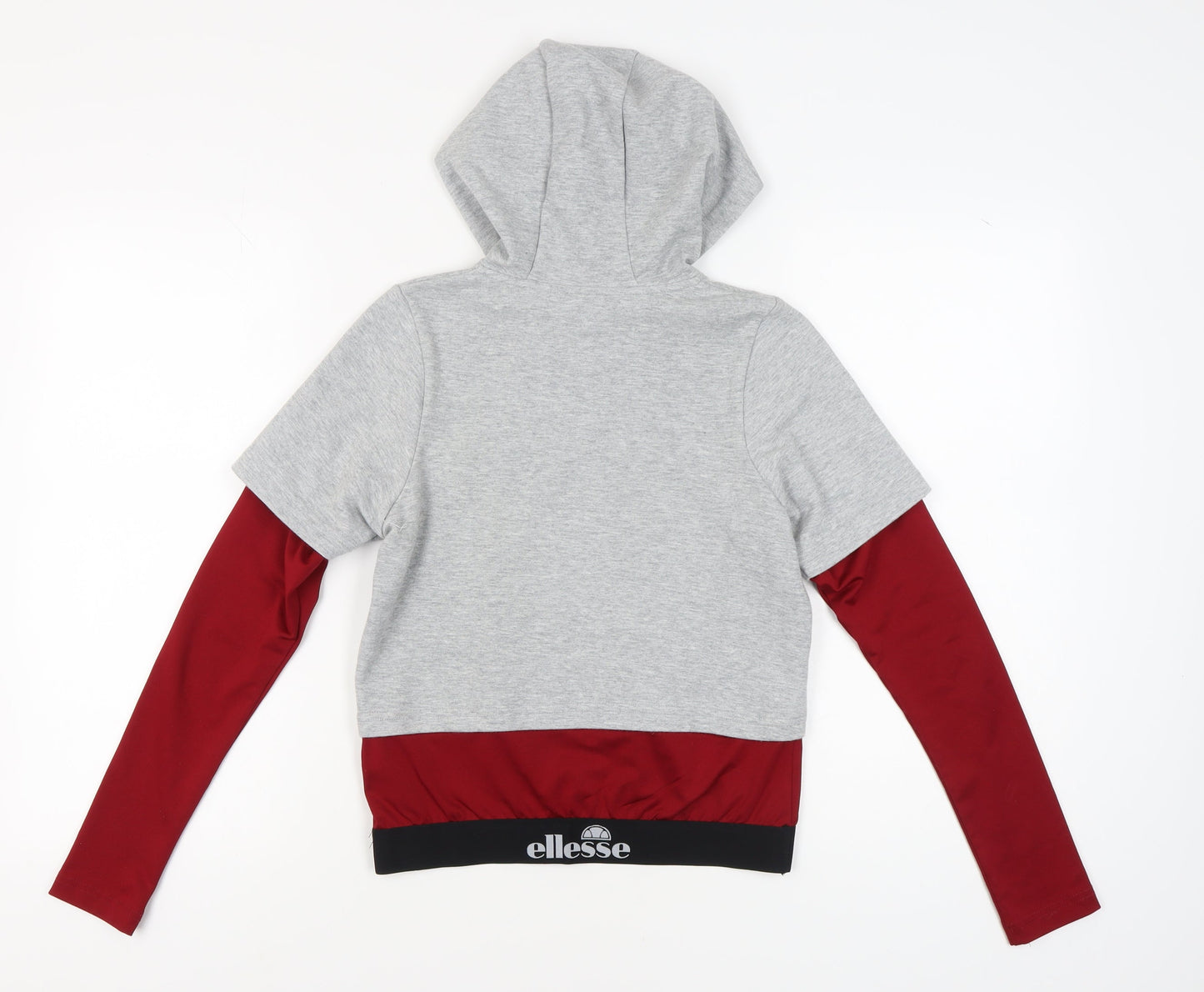Ellesse Women's Grey Red Hoodie Size 6