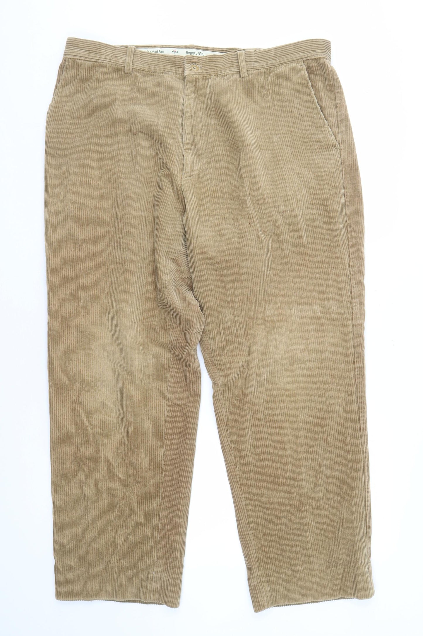 Hoggs of Fife Men's Beige Corduroy Trousers