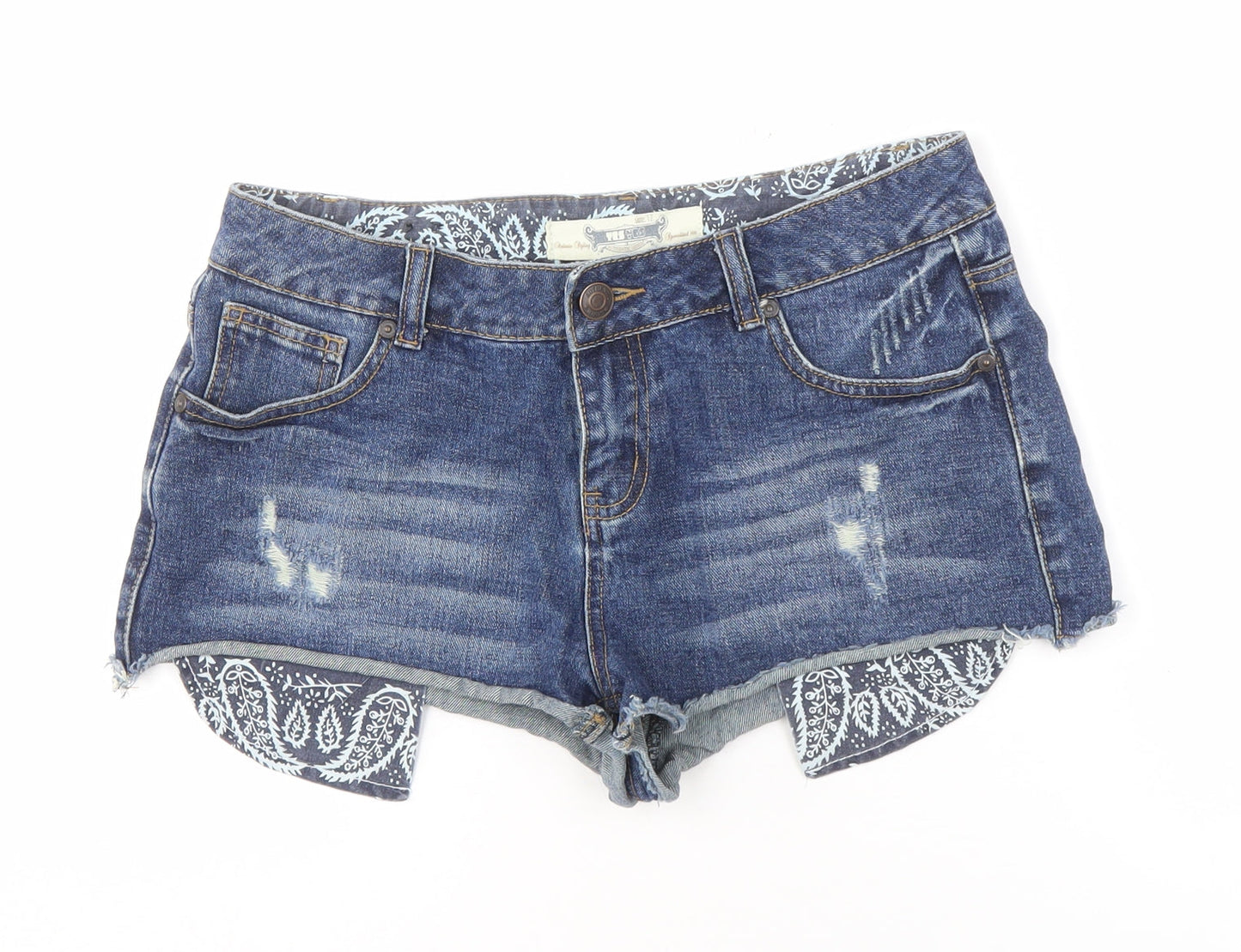 Yes Yes Women's Blue Cut-Off Denim Shorts Size 12