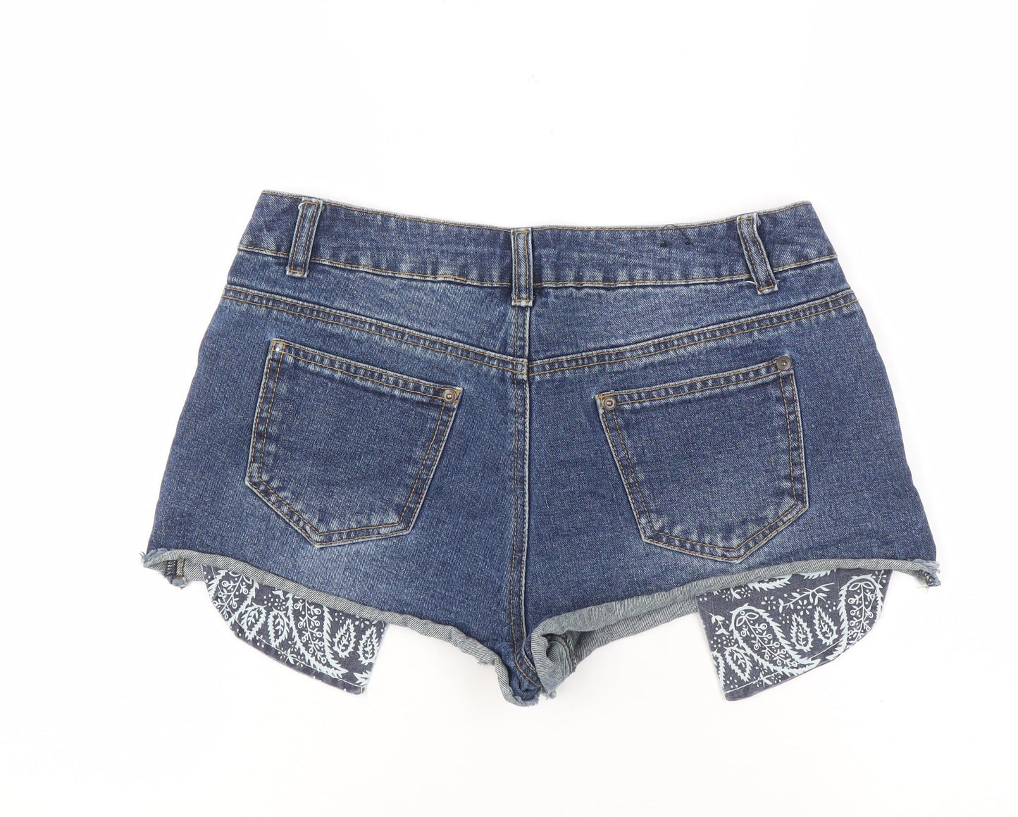 Yes Yes Women's Blue Cut-Off Denim Shorts Size 12