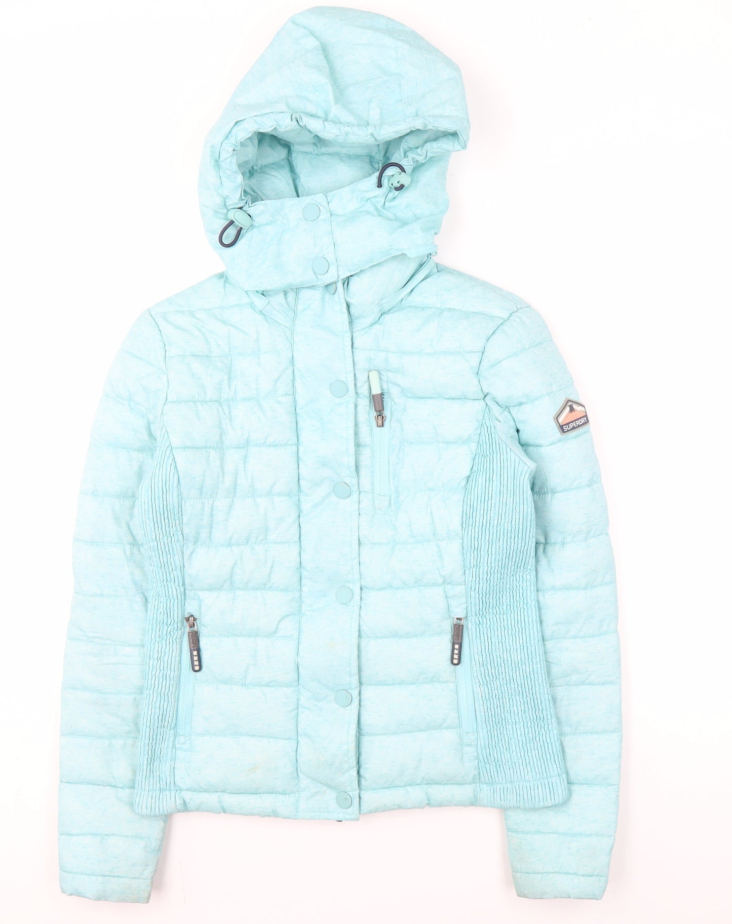 Superdry Women's Blue Puffer Jacket, Size S