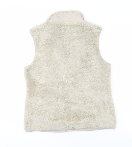 White Stuff Women's Beige Waistcoat Size 10, Full Zip, Casual