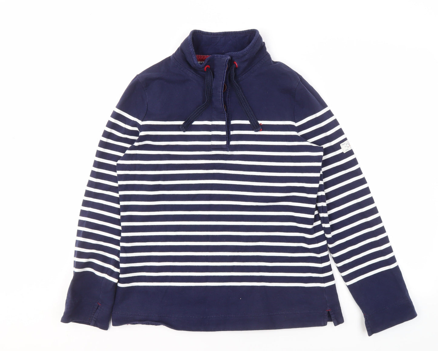 Joules Women's Blue Striped Pullover Sweatshirt L