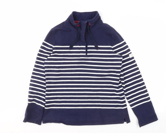 Joules Women's Blue Striped Pullover Sweatshirt L