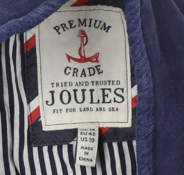 Joules Women's Blue Striped Pullover Sweatshirt L