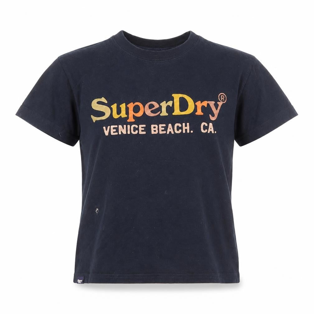 Unisex Adultss UK Size 12 Superdry Blue  T-Shirt