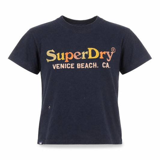 Unisex Adultss UK Size 12 Superdry Blue  T-Shirt