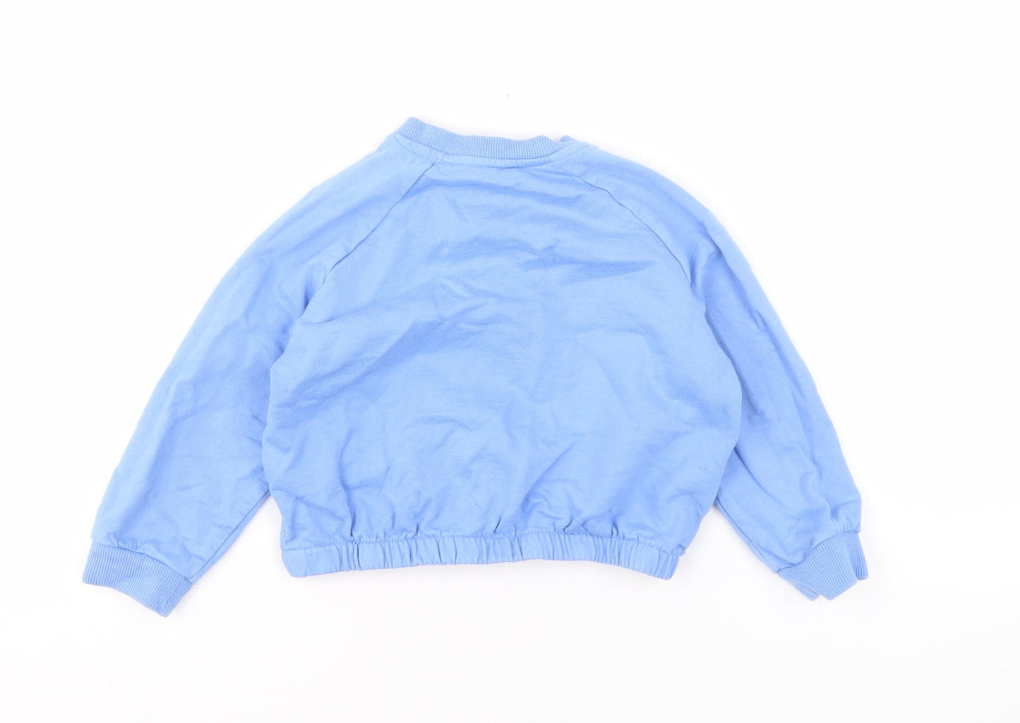 Nutmeg Girls Blue Stitch Sweatshirt 3-4 Years