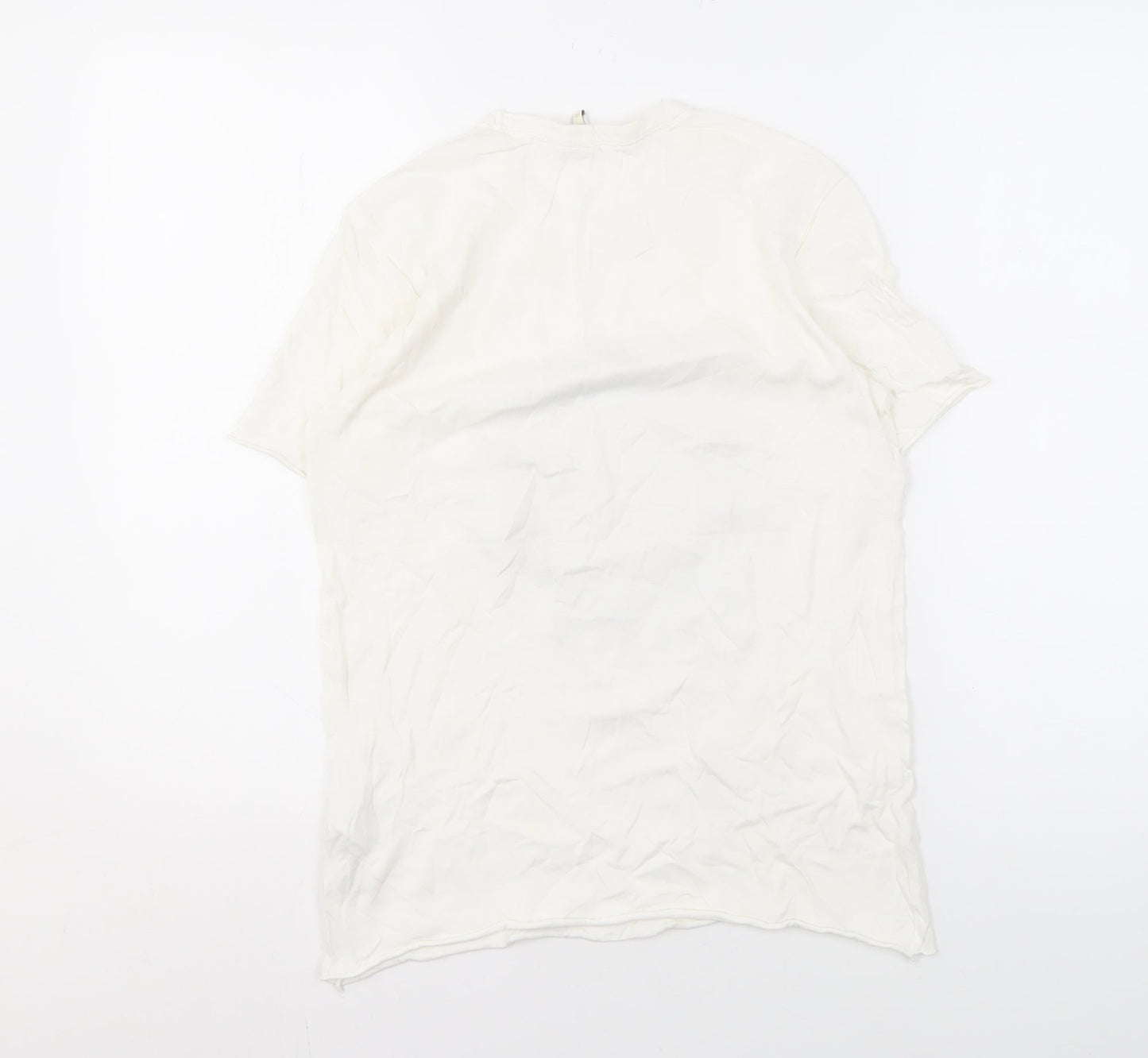 ONLY Women's White Animal Print T-Shirt, Size S