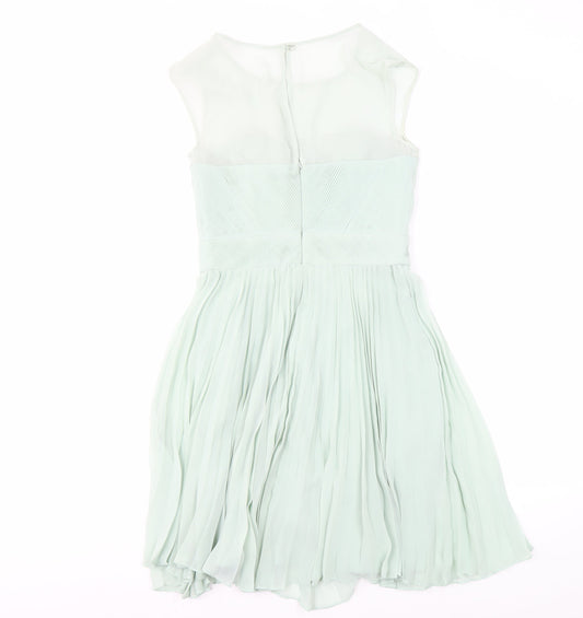 Karen Millen Women's Green A-Line Dress, Size 10, Sleeveless