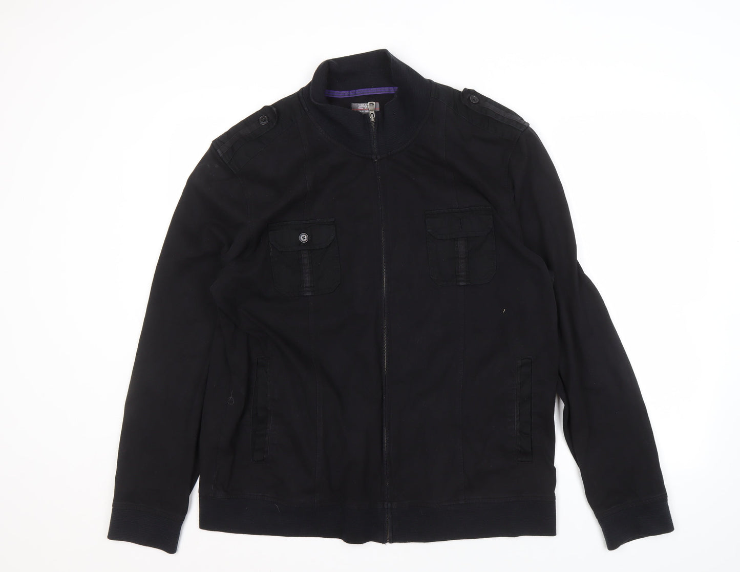 Jeff Banks Men's Black 2XL Canvas Jacket