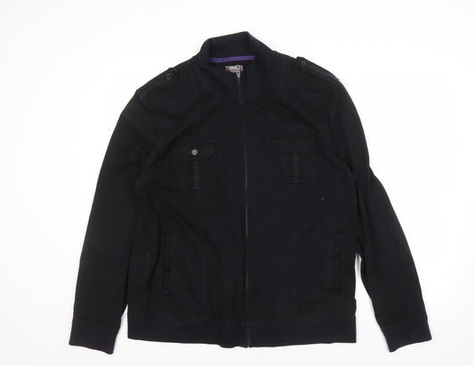 Jeff Banks Men's Black 2XL Canvas Jacket