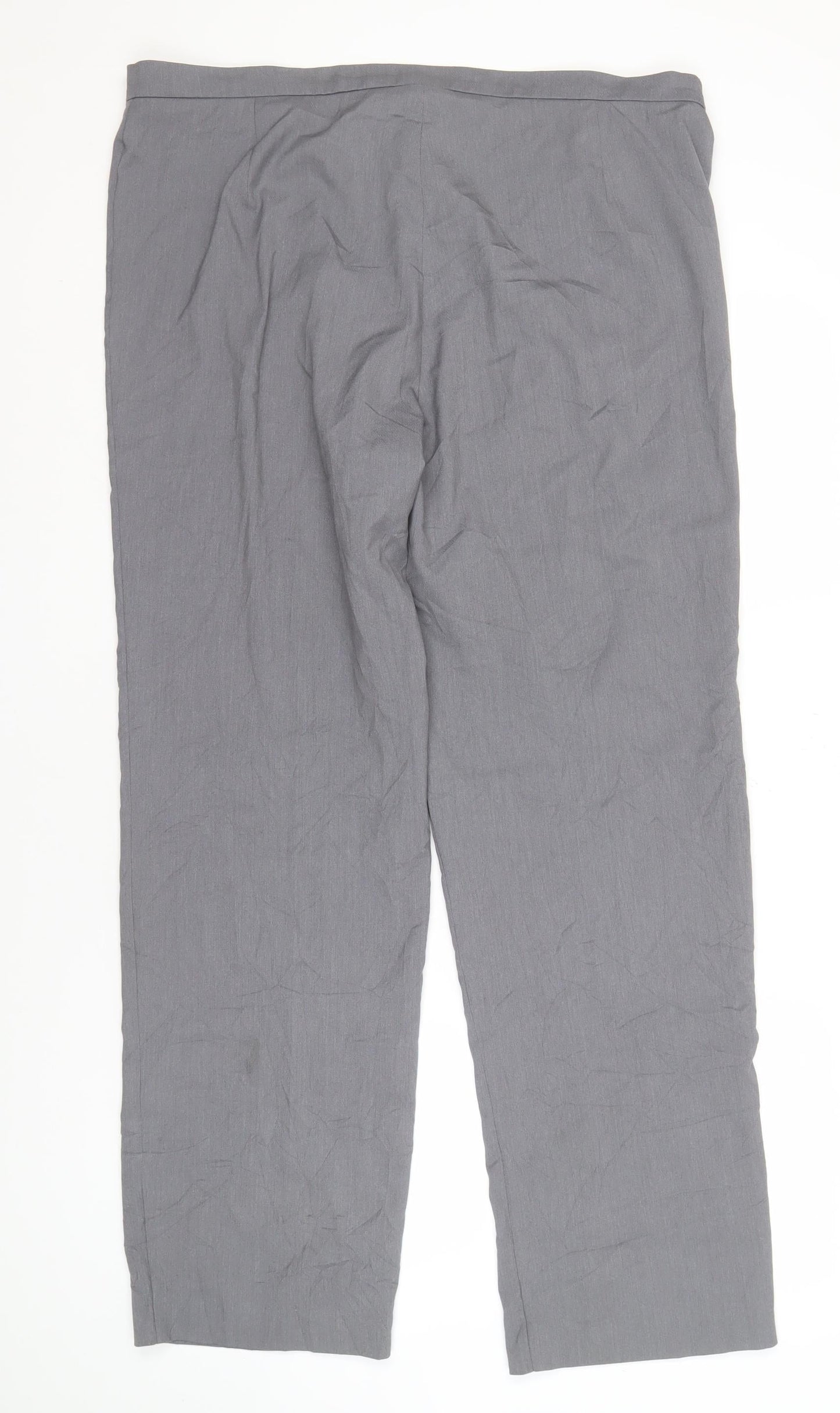 Alexon Women's Grey Straight-Leg Trousers Size 20