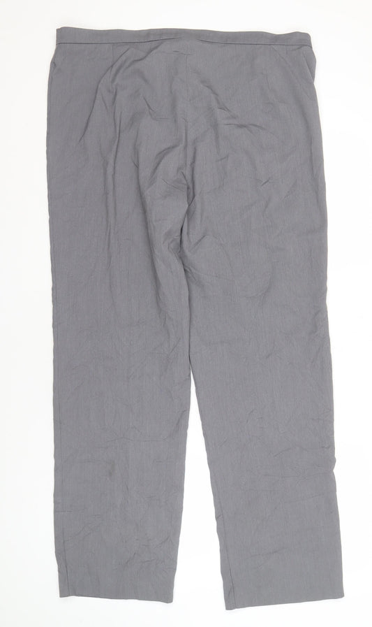 Alexon Women's Grey Straight-Leg Trousers Size 20