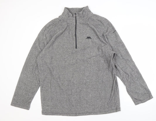 Trespass Men's Grey 2XL 1/2 Zip Sweatshirt