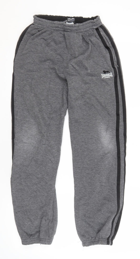 Lonsdale Boys Grey Jogger Trousers 13 Years
