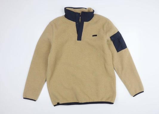 Regatta Men's Beige Henley Fleece Sweatshirt L
