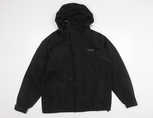 Regatta Men's Black Waterproof Hooded Jacket M