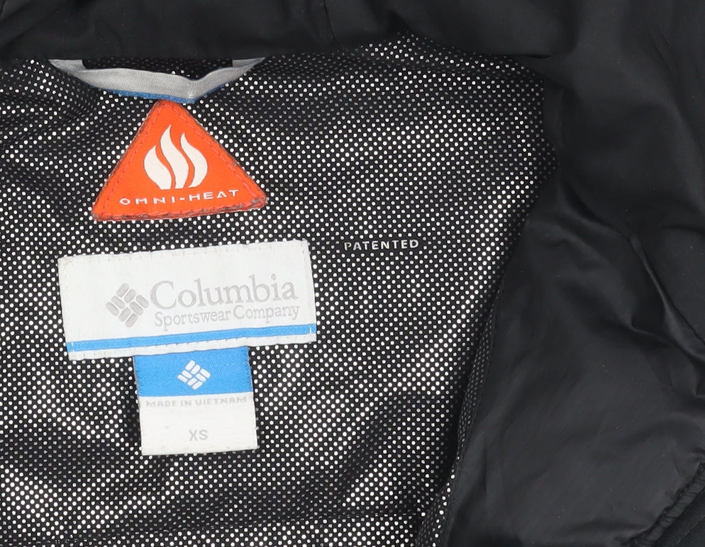 Columbia Women's Black Puffer Jacket XS Winter Hooded