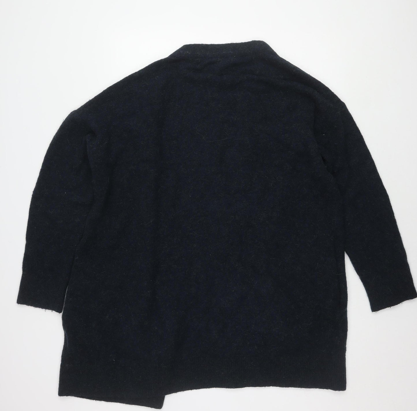Tommy Hilfiger Women's Black Open Front Cardigan S Wool Blend