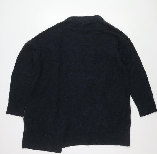 Tommy Hilfiger Women's Black Open Front Cardigan S Wool Blend