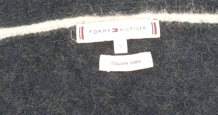 Tommy Hilfiger Women's Black Open Front Cardigan S Wool Blend