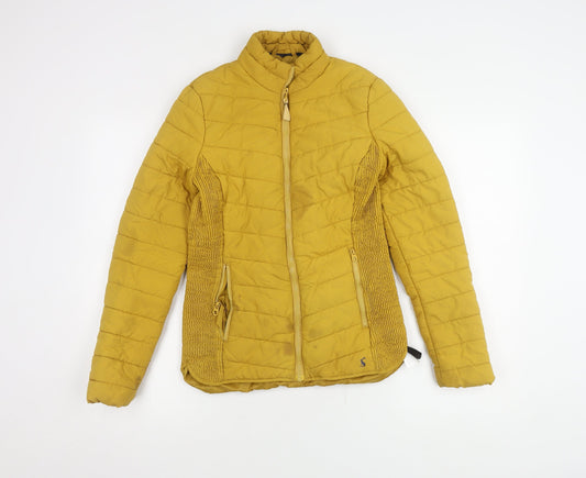 Joules Women's Yellow Puffer Jacket Size 10
