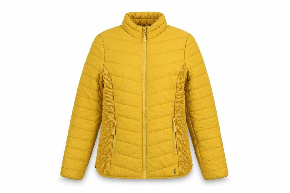 Womens UK Size 10 Regular Joules Yellow Polyester Jacket