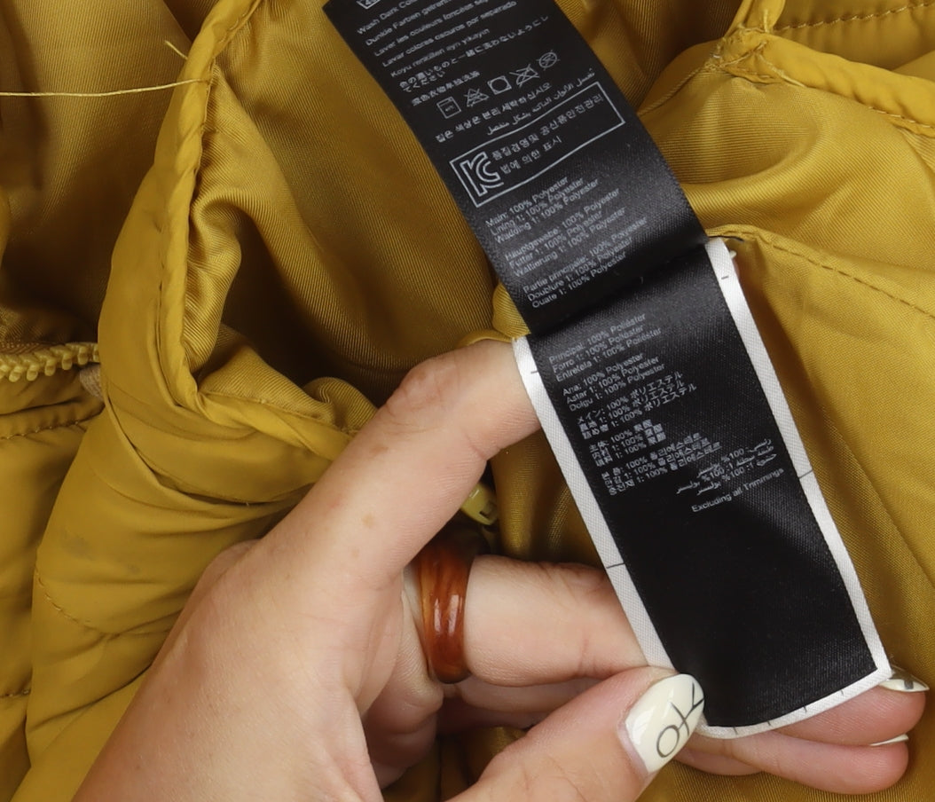 Joules Women's Yellow Puffer Jacket Size 10