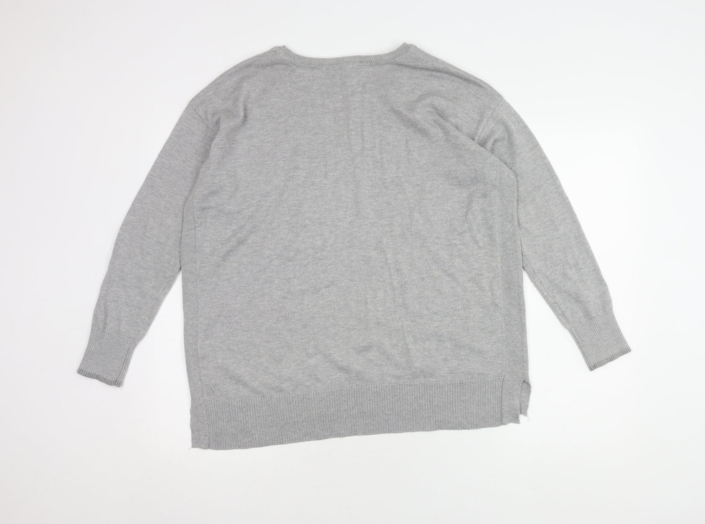 Joules Women's Grey Crew Neck Jumper UK 12
