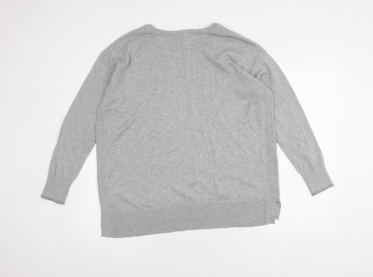 Joules Women's Grey Crew Neck Jumper UK 12