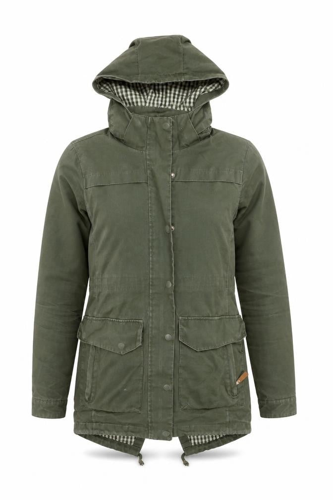 Womens UK Size 2XS Regular Trespass Green Cotton Jacket