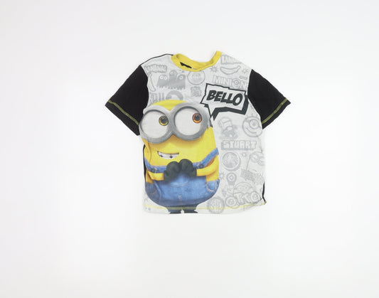 Illumination Boys Minions Graphic T-Shirt, 7-8 Years, Black/Multicoloured