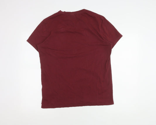Hugo Boss Men's Red M T-Shirt, Regular Fit, Logo