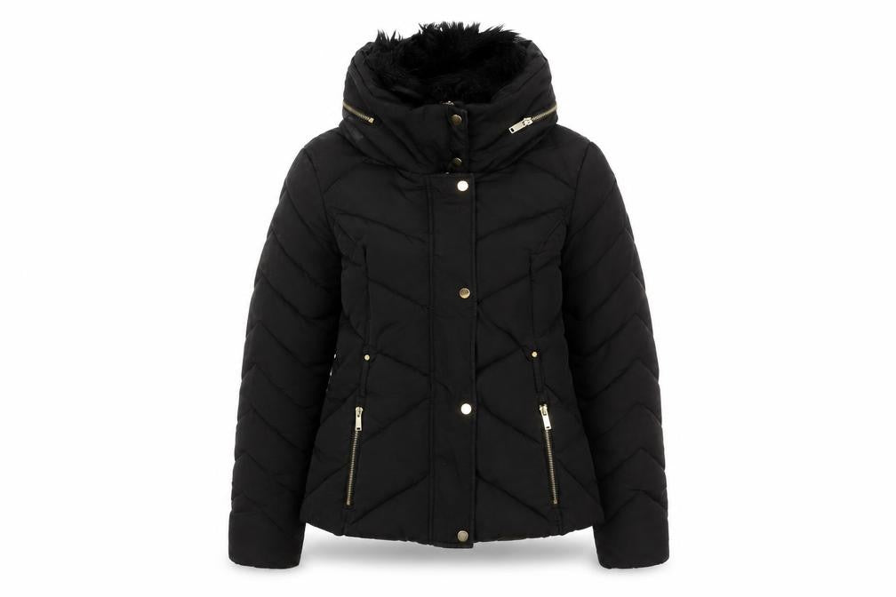 Oasis Women's Black Puffer Jacket M - Winter Casual