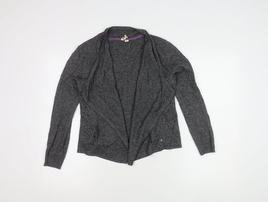 White Stuff Women's Grey Open Front Cardigan Size 10 Viscose Blend