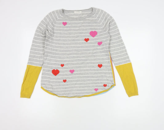 White Stuff Women's Multicoloured Pullover Jumper Size 10