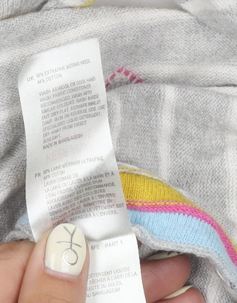 White Stuff Women's Multicoloured Pullover Jumper Size 10