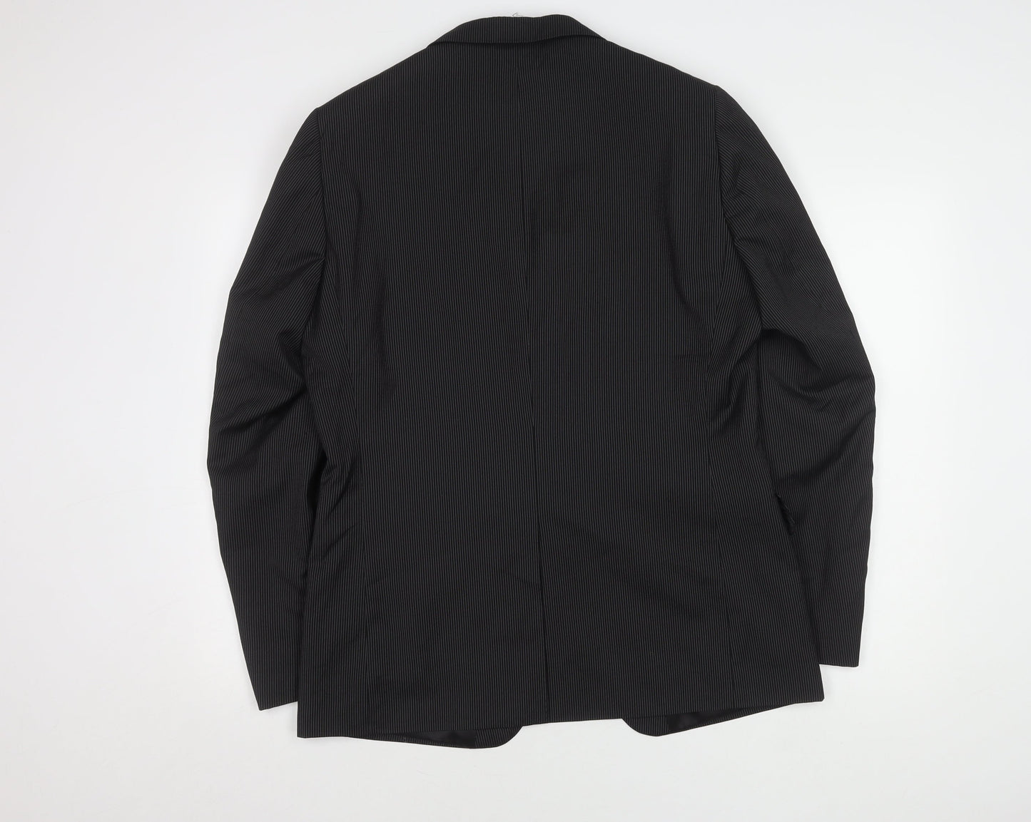H&M Men's Black Striped Blazer, Size 42R