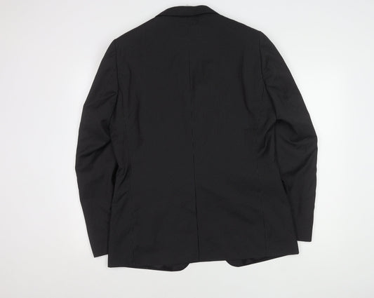H&M Men's Black Striped Blazer, Size 42R