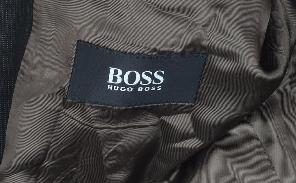 Hugo Boss Men's Brown Wool Blazer, 40, Classic Style