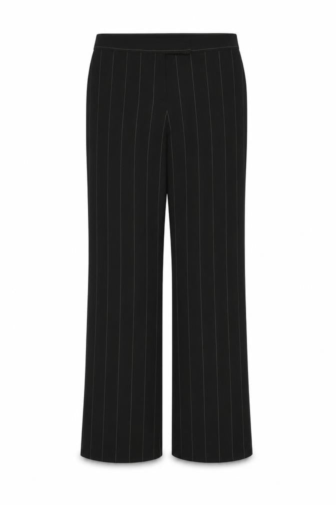 Marks and Spencer Women's Black Striped Trousers