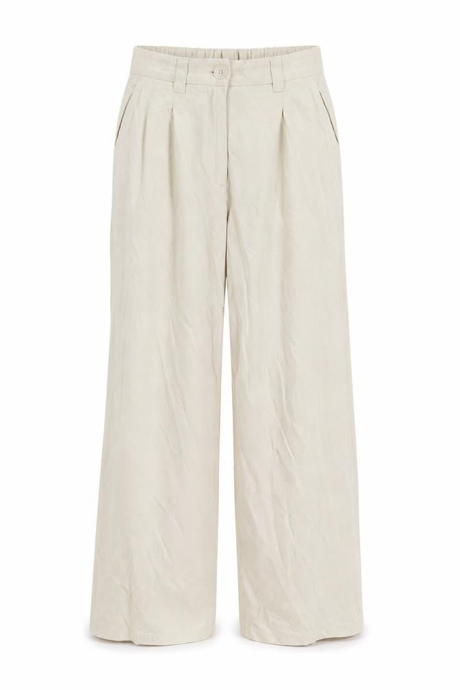 ASOS Design Women's Beige Wide-Leg Trousers Size 8