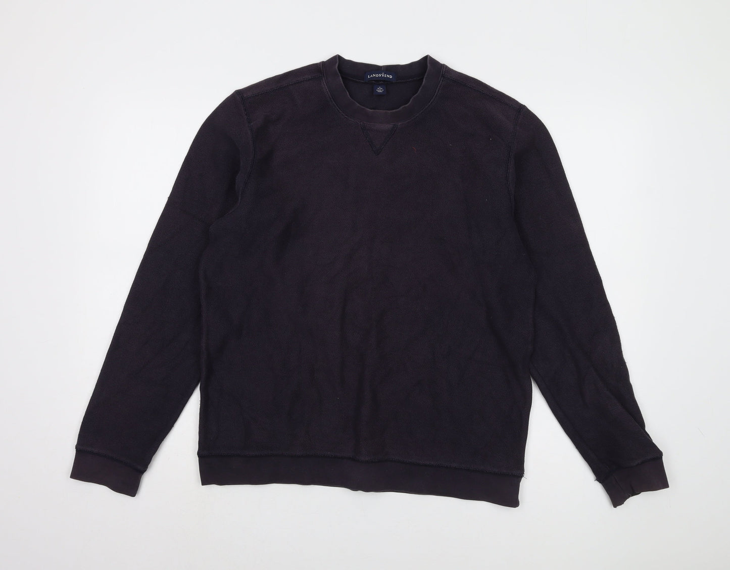 Lands' End Men's Black Pullover Sweatshirt M
