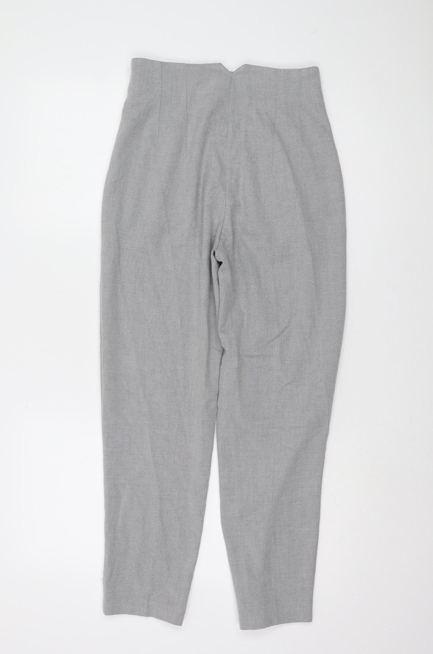 Zara Women's Grey Trousers Size S, Flat Front