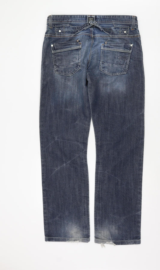 CROSSHATCH Men's Blue Straight Jeans W 34