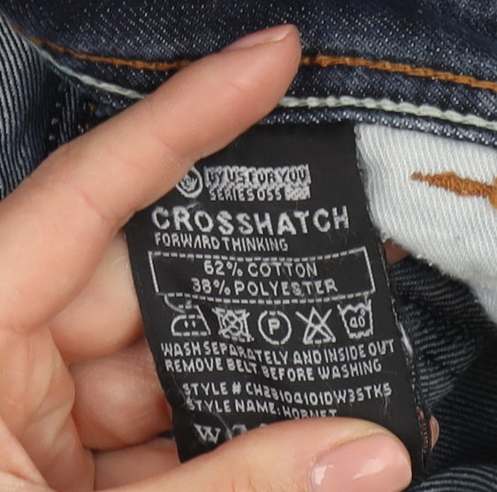 CROSSHATCH Men's Blue Straight Jeans W 34