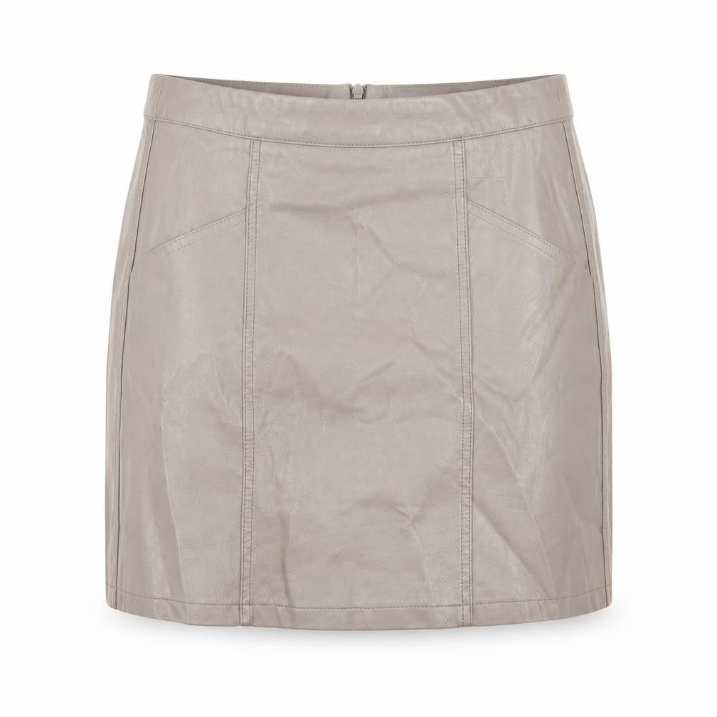 New Look Women’s Brown Zip Faux Leather Skirt Size 10