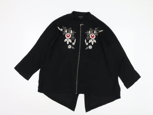River Island Women’s Black Embroidered Bomber Jacket