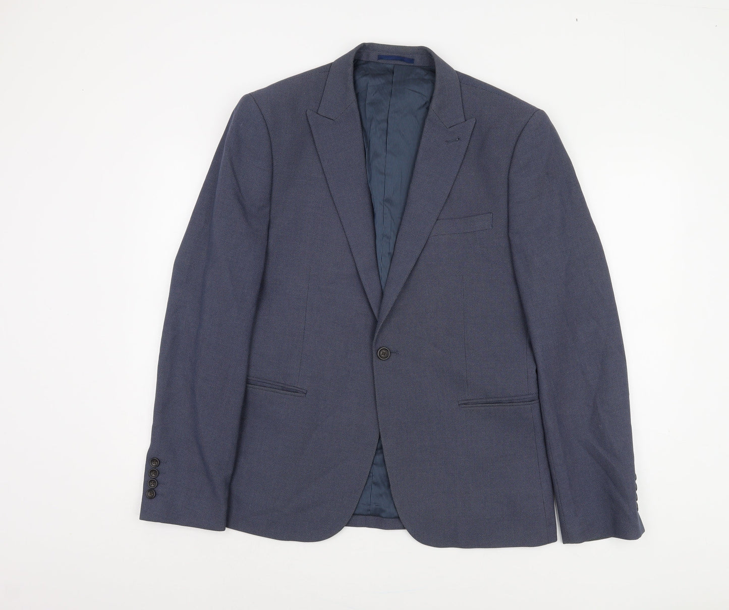 Next Men's Blue Regular Fit Blazer 42R Business Casual